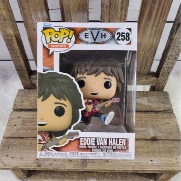 Funko Pop! Eddie Van Halen with Guitar Pop! Rocks Vinyl Figure #258 MINT! - Picture 1 of 5